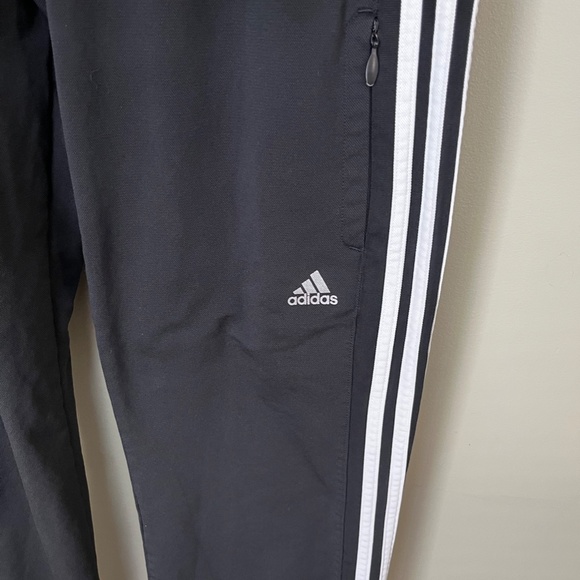 Adidas 3 Stripe Black Track Pant/Size Medium - Picture 4 of 7
